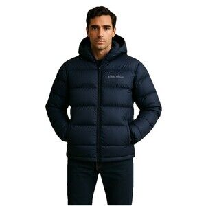 Eddie Bauer NWT 650 Down Wide Channel Down Jacket in Navy Blue Men’s L